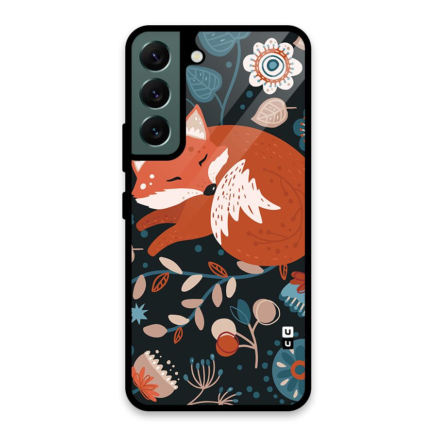 Nordic Arts Sleeping Fox Glass Back Case for Galaxy S22 5G