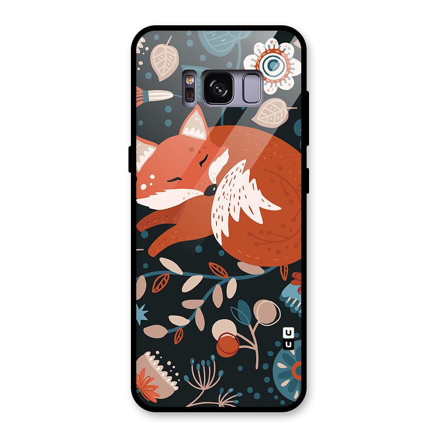 Nordic Arts Sleeping Fox Glass Back Case for Galaxy S8