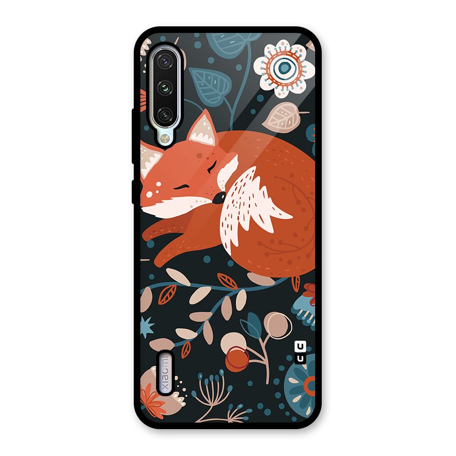 Nordic Arts Sleeping Fox Glass Back Case for Mi A3