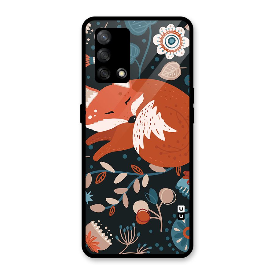 Nordic Arts Sleeping Fox Glass Back Case for Oppo F19