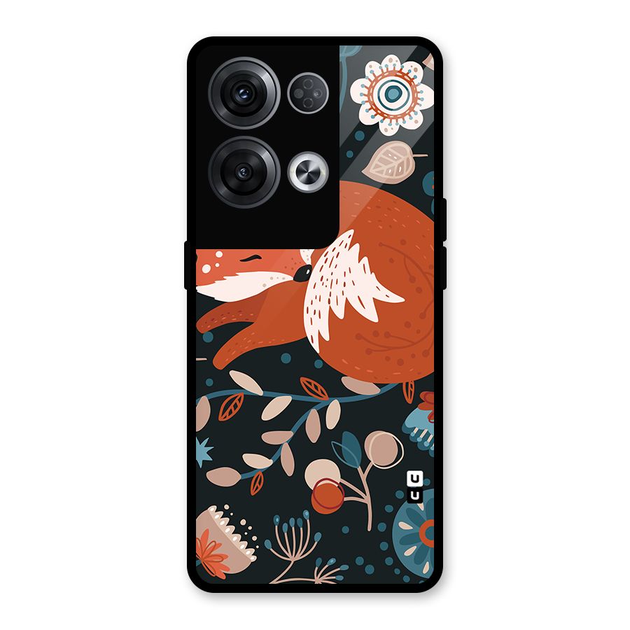 Nordic Arts Sleeping Fox Glass Back Case for Oppo Reno8 Pro 5G