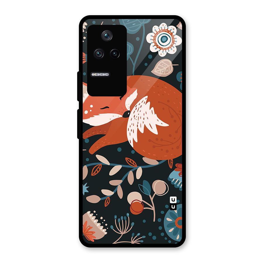Nordic Arts Sleeping Fox Glass Back Case for Poco F4 5G