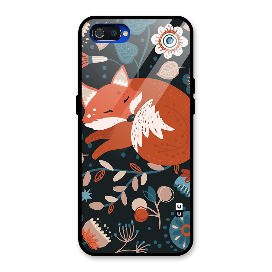 Nordic Arts Sleeping Fox Glass Back Case for Realme C2