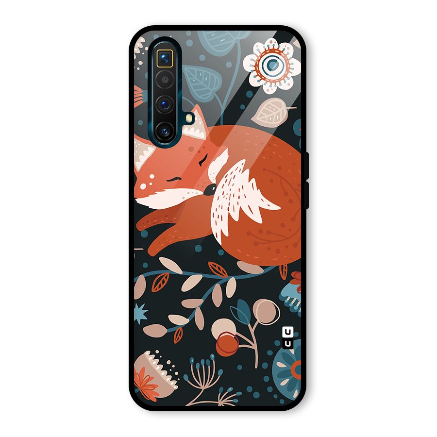 Nordic Arts Sleeping Fox Glass Back Case for Realme X3