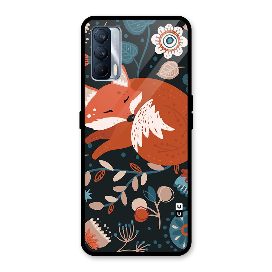 Nordic Arts Sleeping Fox Glass Back Case for Realme X7