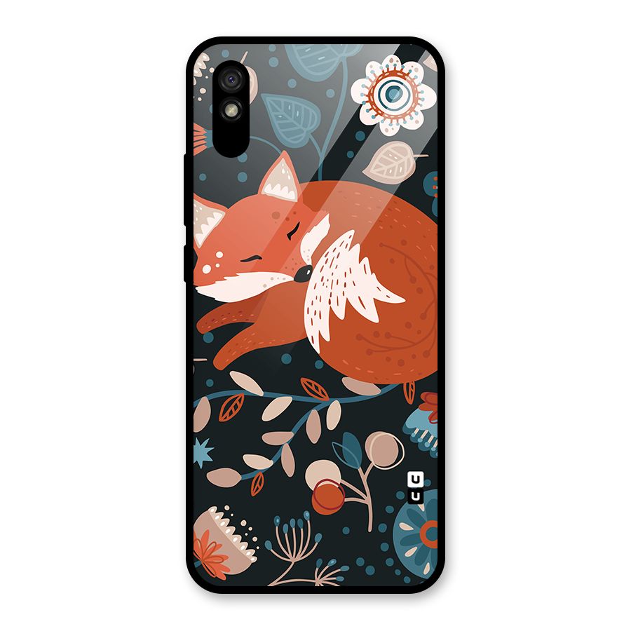 Nordic Arts Sleeping Fox Glass Back Case for Redmi 9i