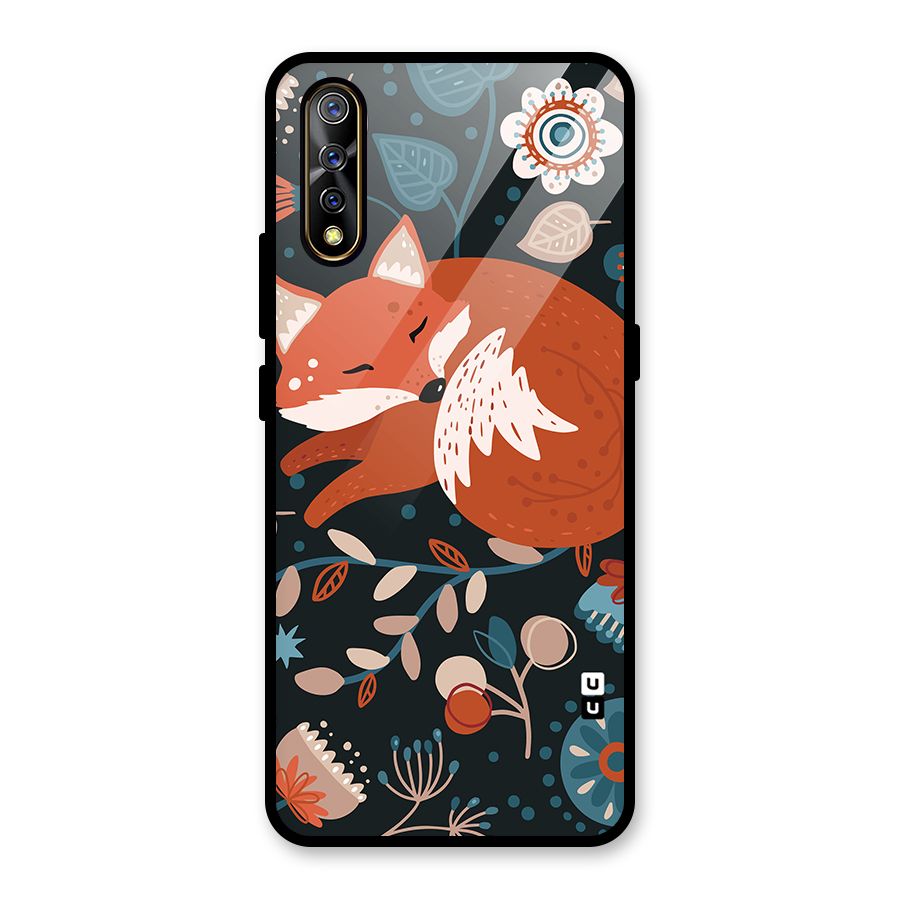 Nordic Arts Sleeping Fox Glass Back Case for Vivo S1
