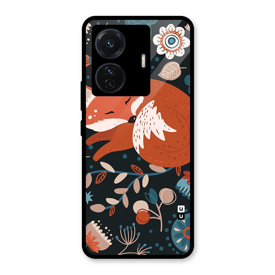 Nordic Arts Sleeping Fox Glass Back Case for Vivo T1 Pro