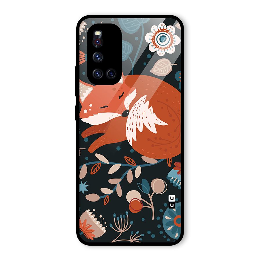 Nordic Arts Sleeping Fox Glass Back Case for Vivo V19