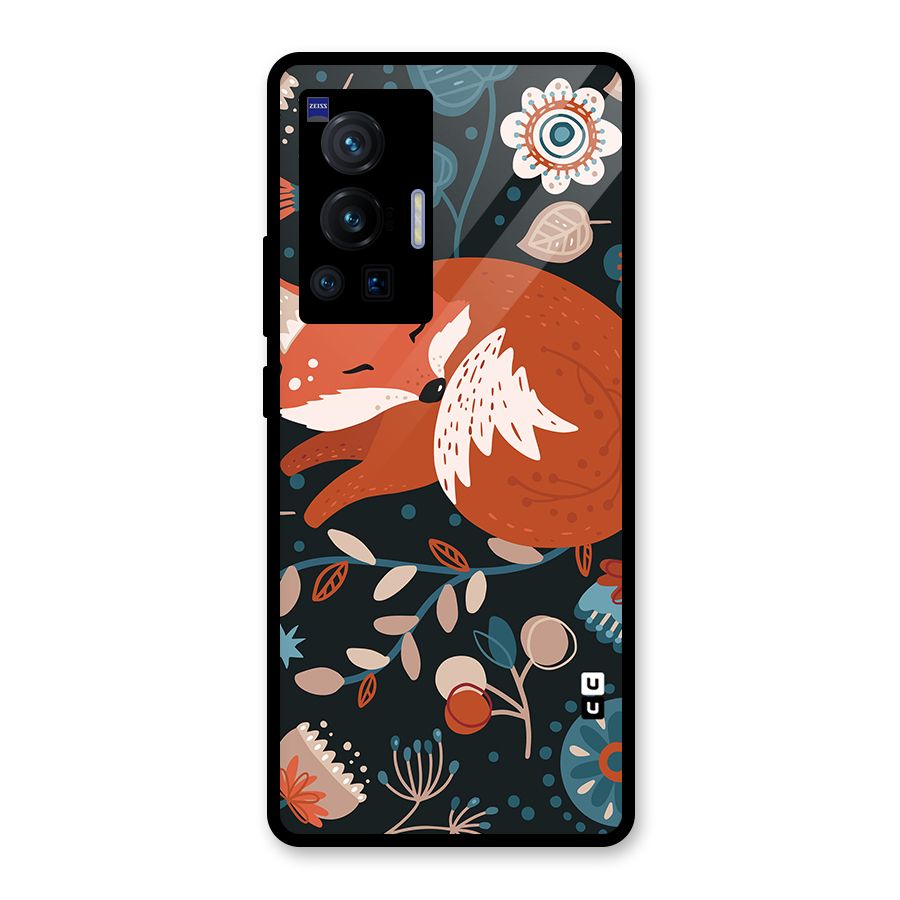 Nordic Arts Sleeping Fox Glass Back Case for Vivo X70 Pro