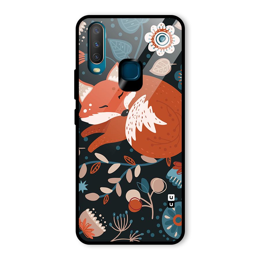Nordic Arts Sleeping Fox Glass Back Case for Vivo Y17