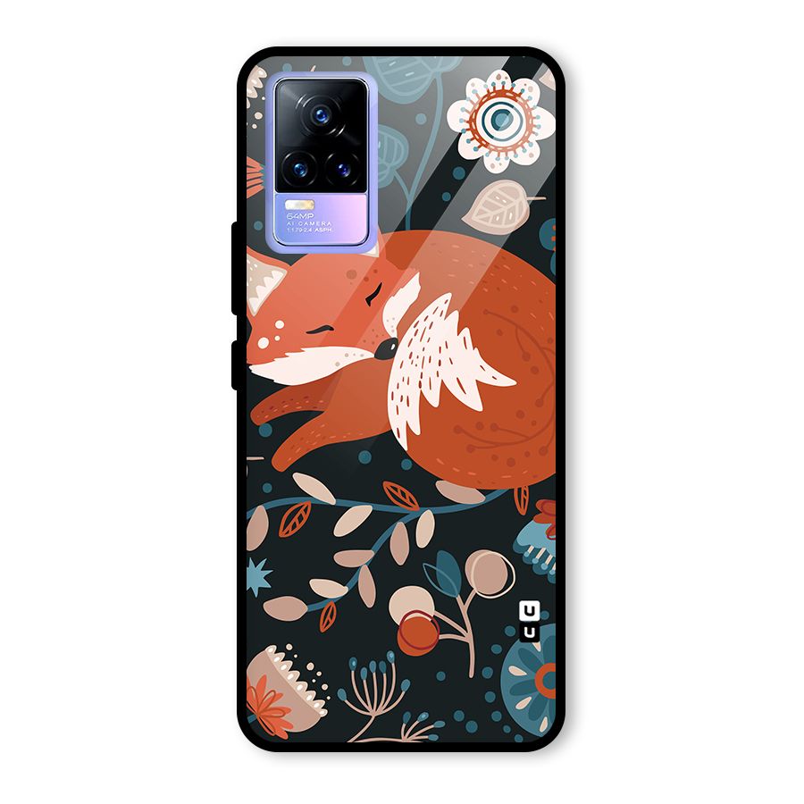 Nordic Arts Sleeping Fox Glass Back Case for Vivo Y73