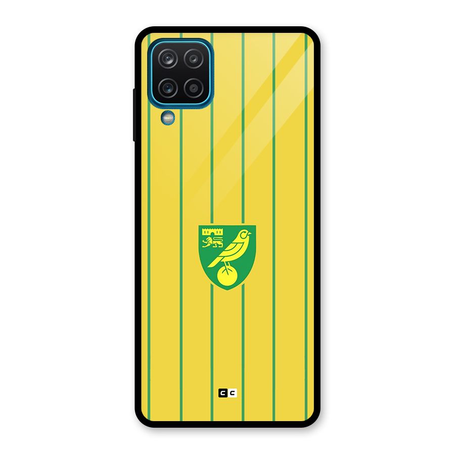 Norwich City Glass Back Case for Galaxy A12