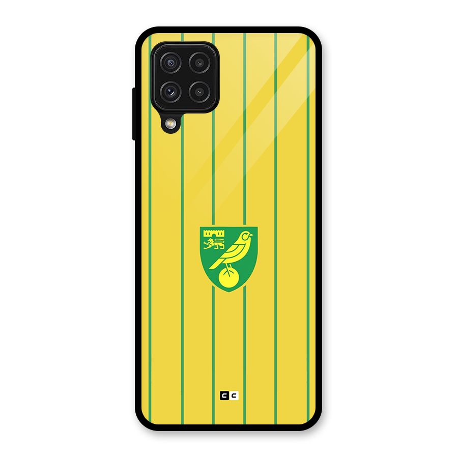 Norwich City Glass Back Case for Galaxy A22 4G