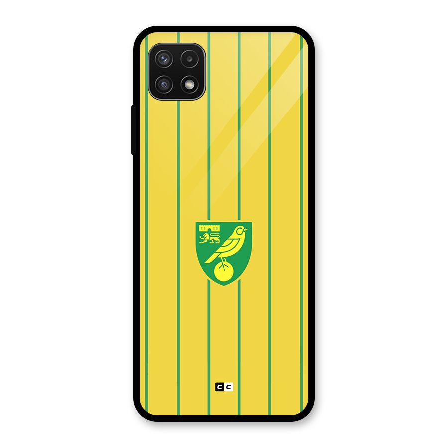 Norwich City Glass Back Case for Galaxy A22 5G