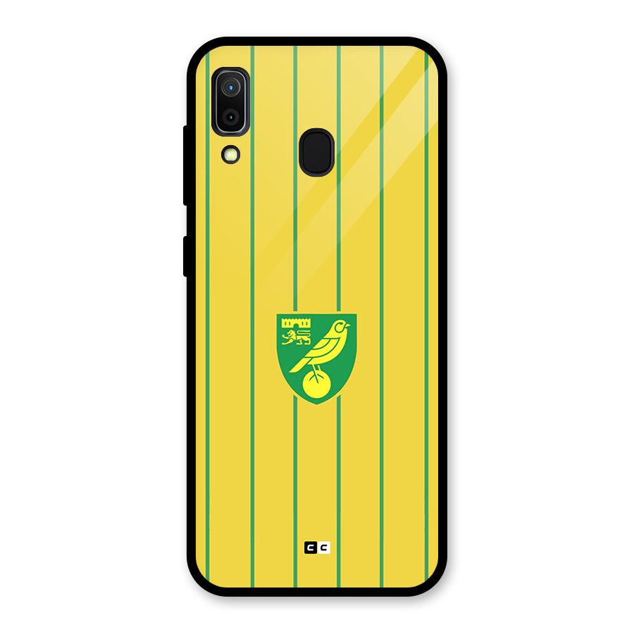 Norwich City Glass Back Case for Galaxy A30