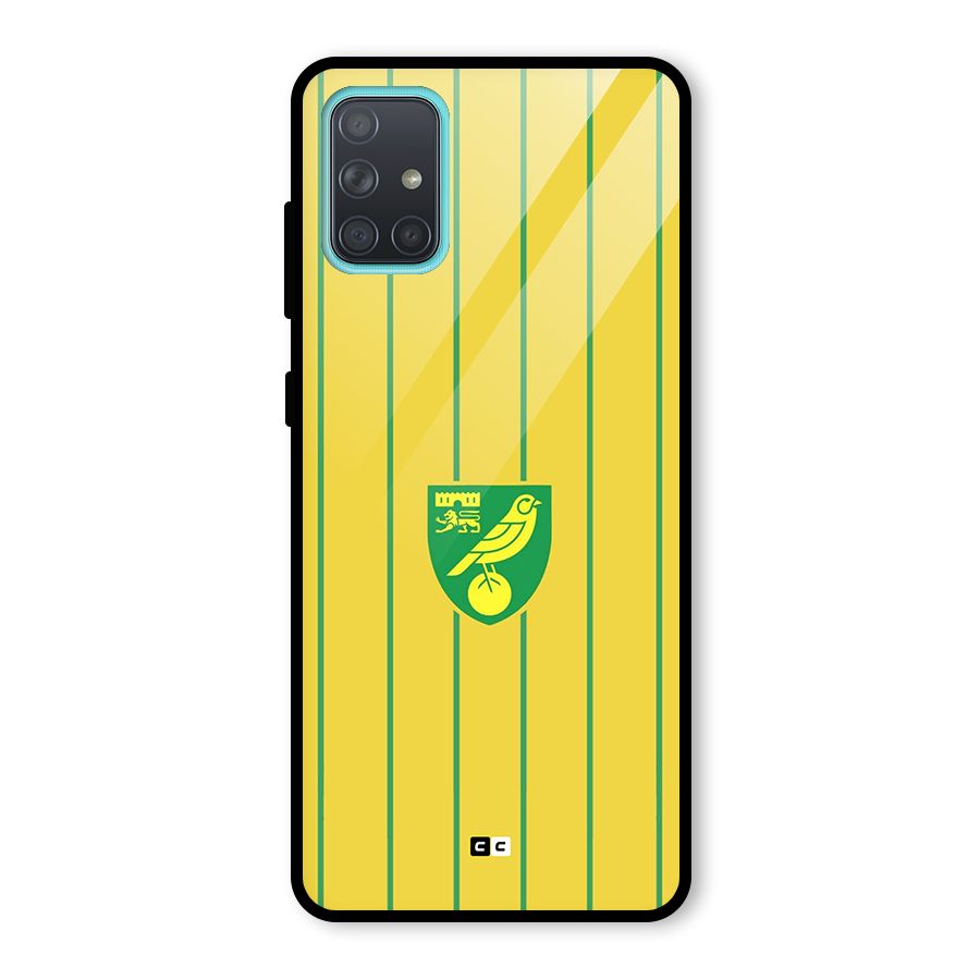 Norwich City Glass Back Case for Galaxy A71