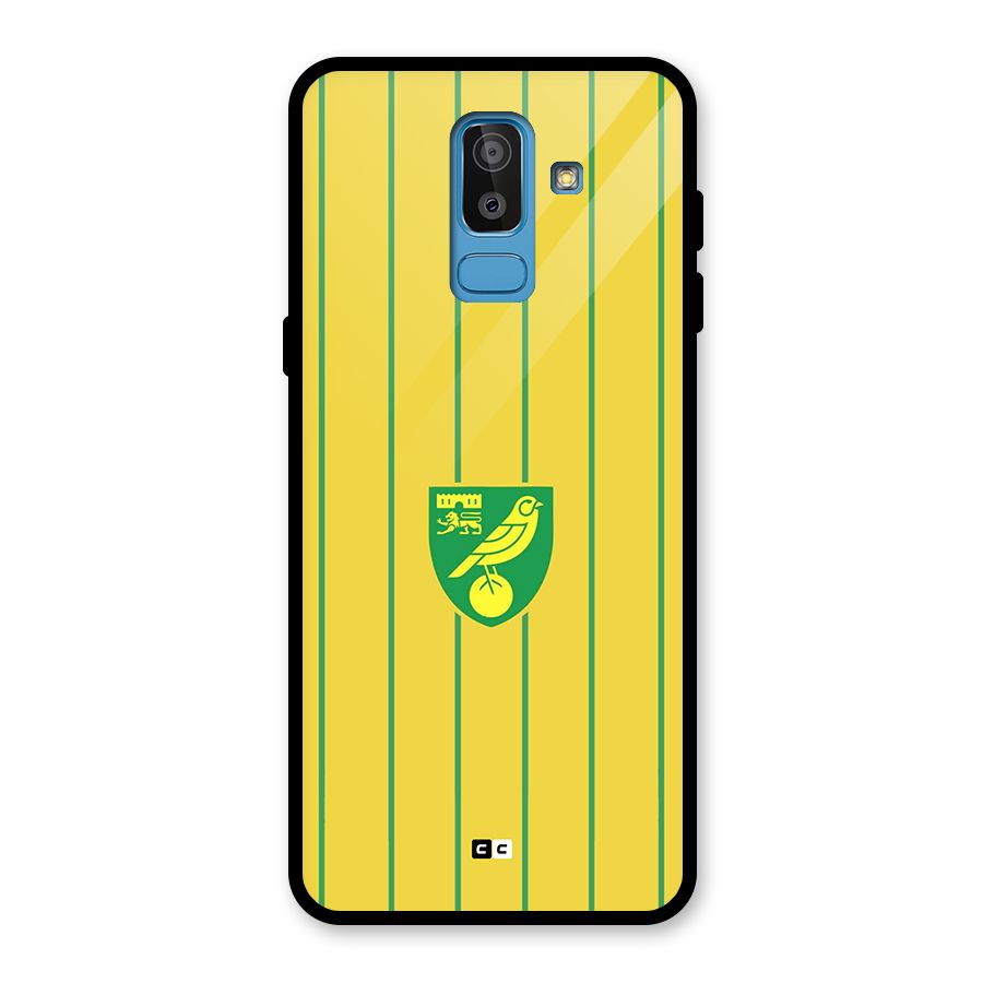 Norwich City Glass Back Case for Galaxy J8