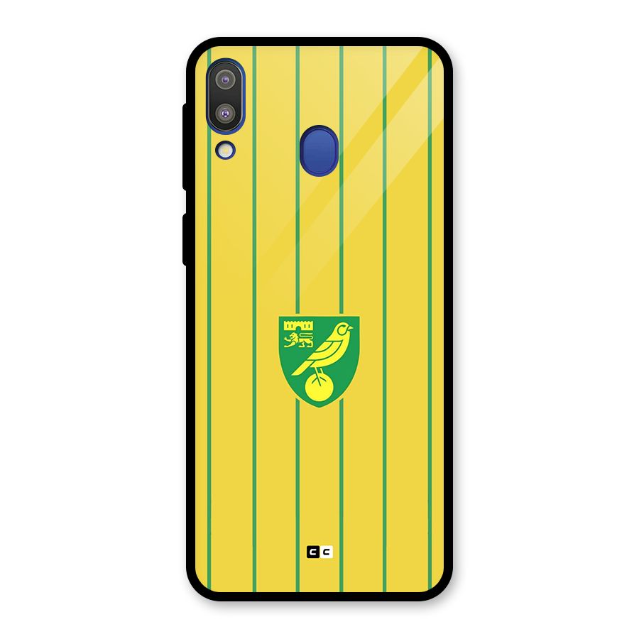 Norwich City Glass Back Case for Galaxy M20
