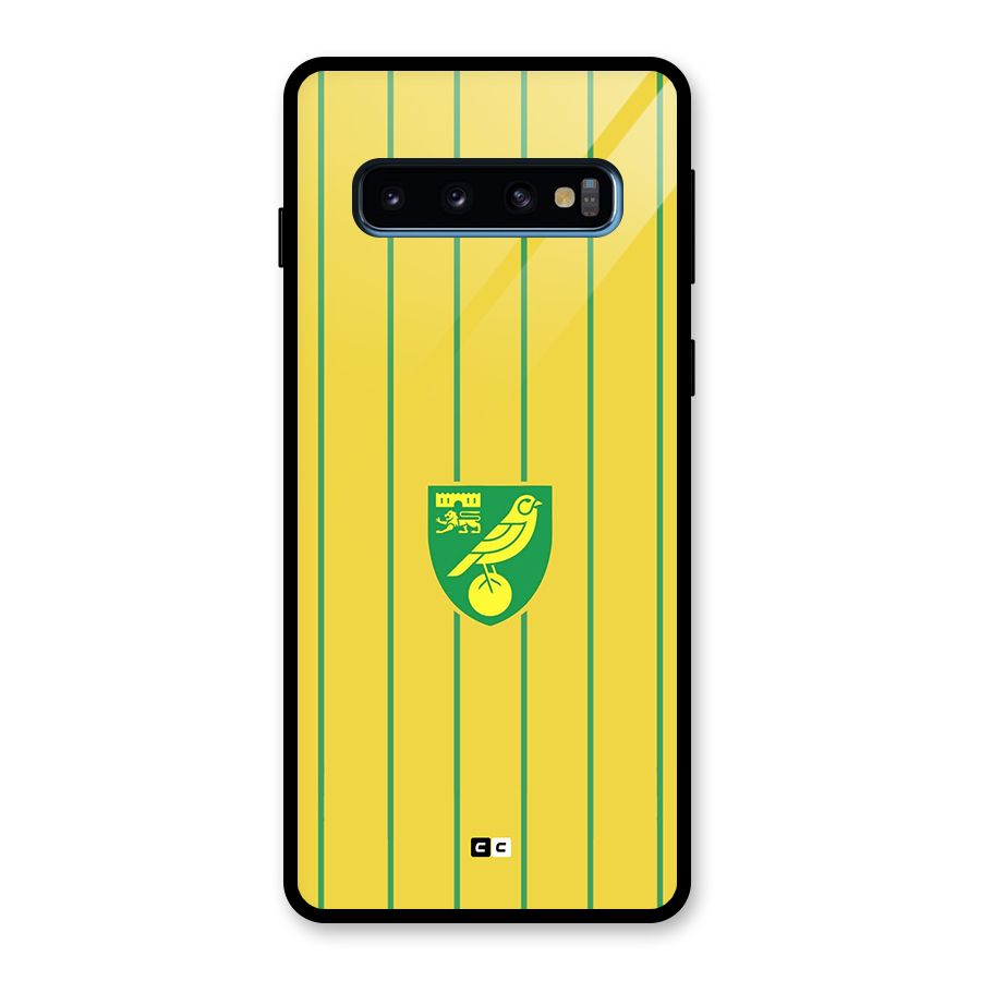 Norwich City Glass Back Case for Galaxy S10