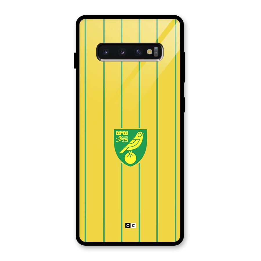 Norwich City Glass Back Case for Galaxy S10 Plus