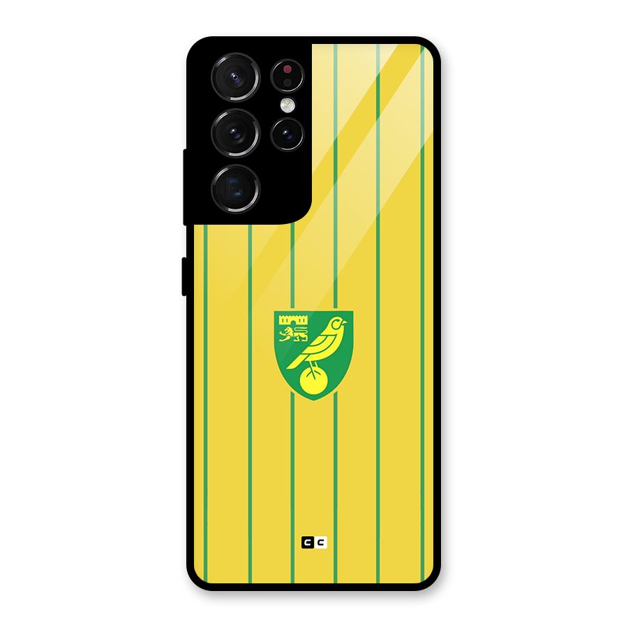 Norwich City Glass Back Case for Galaxy S21 Ultra 5G