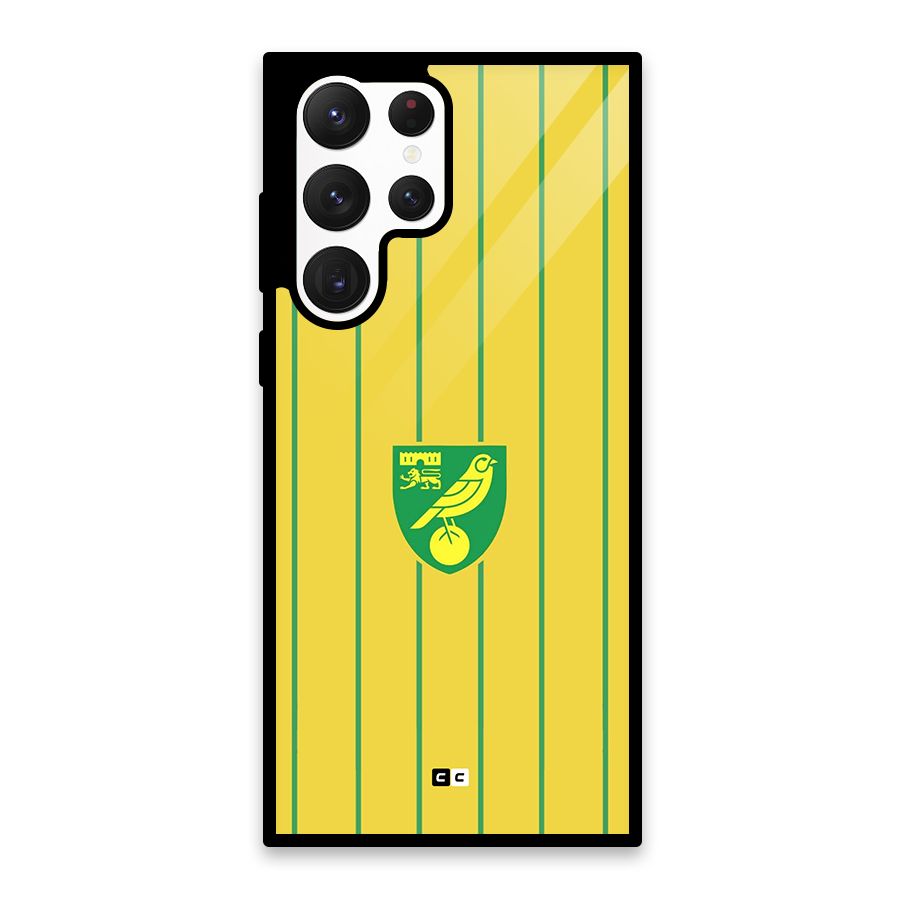 Norwich City Glass Back Case for Galaxy S22 Ultra 5G