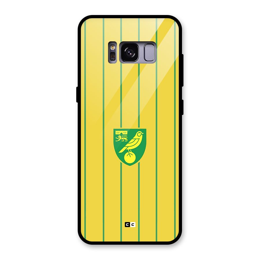 Norwich City Glass Back Case for Galaxy S8
