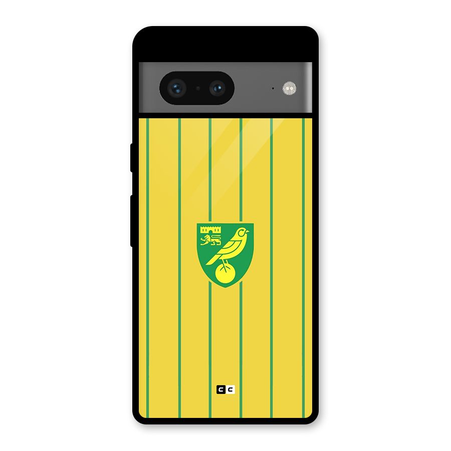 Norwich City Glass Back Case for Google Pixel 7