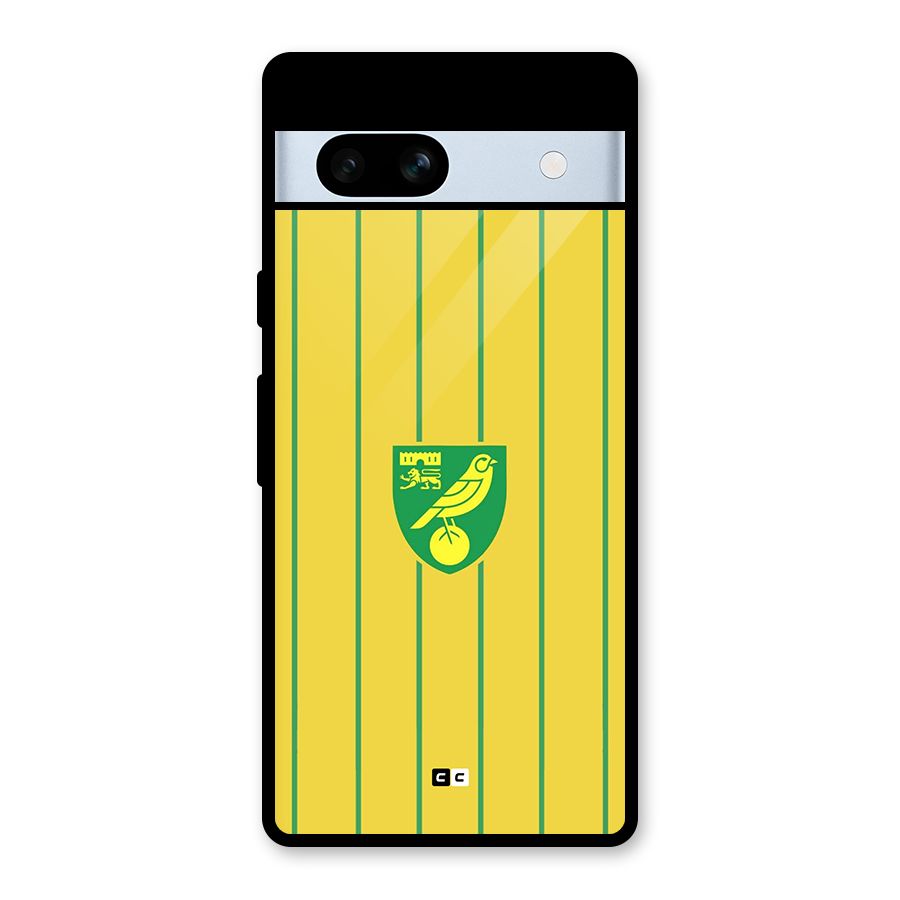Norwich City Glass Back Case for Google Pixel 7a