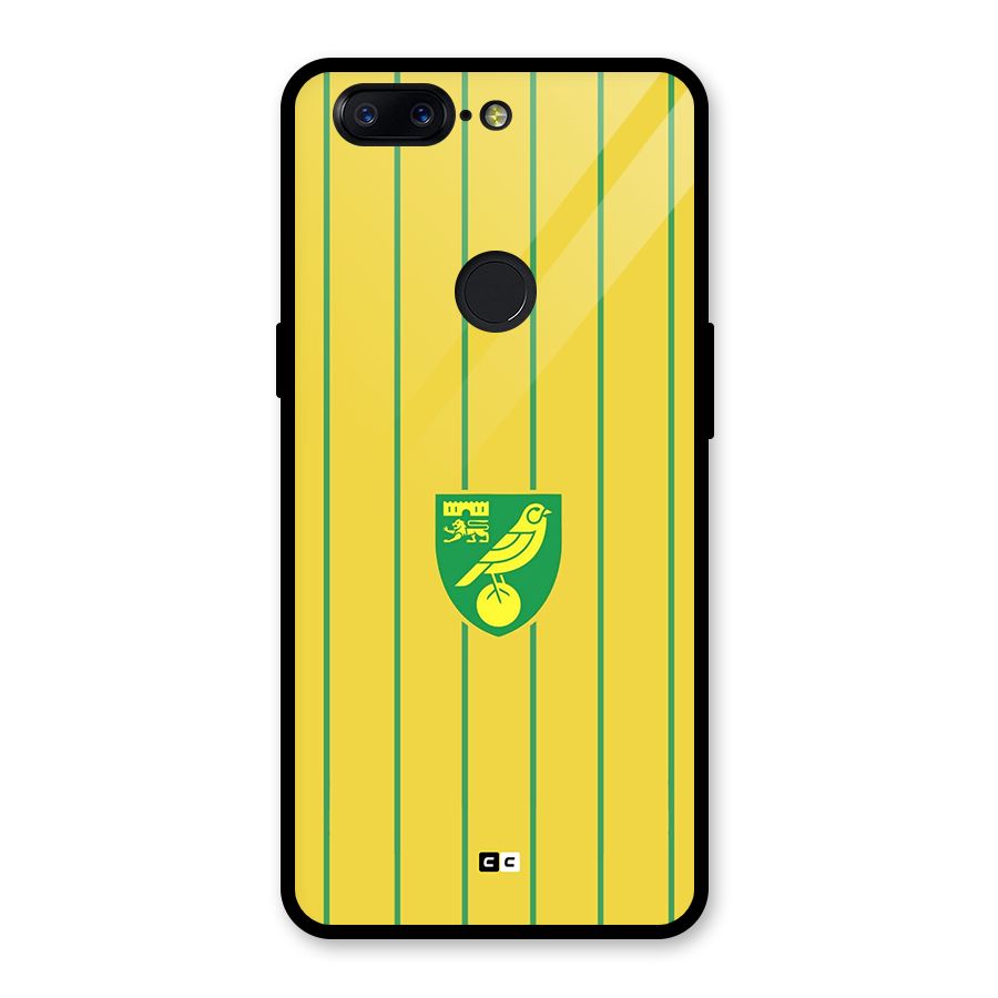Norwich City Glass Back Case for OnePlus 5T