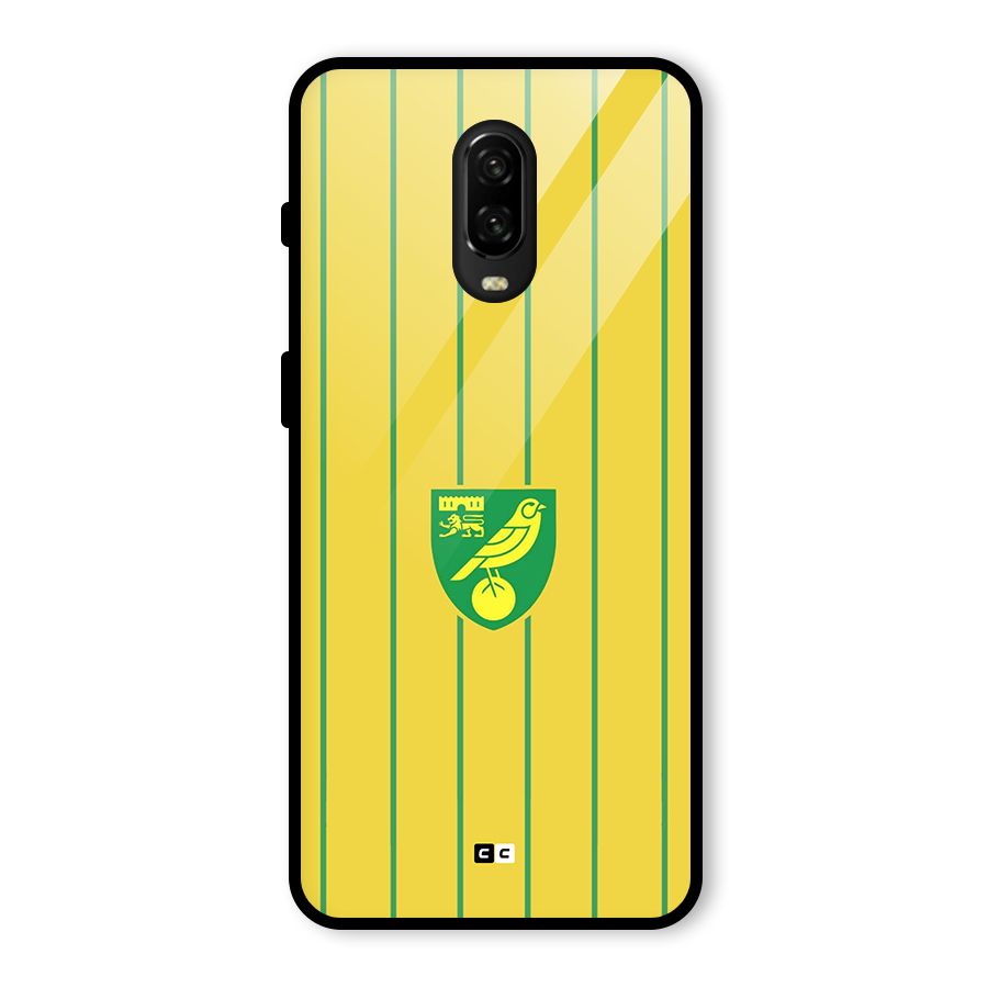 Norwich City Glass Back Case for OnePlus 6T