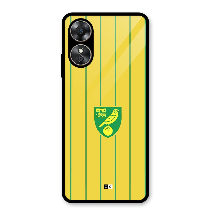 Norwich City Glass Back Case for Oppo A17