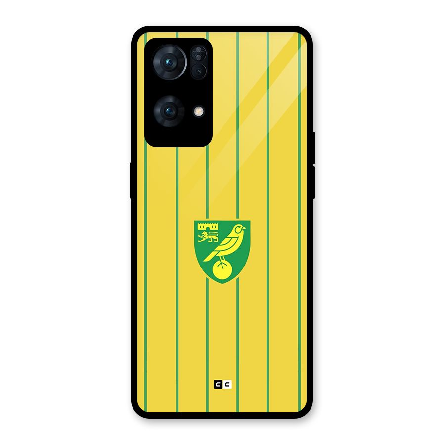 Norwich City Glass Back Case for Oppo Reno7 Pro 5G