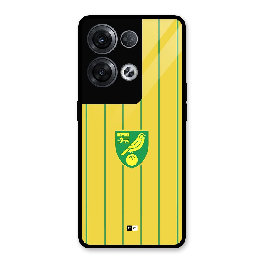 Norwich City Glass Back Case for Oppo Reno8 Pro 5G