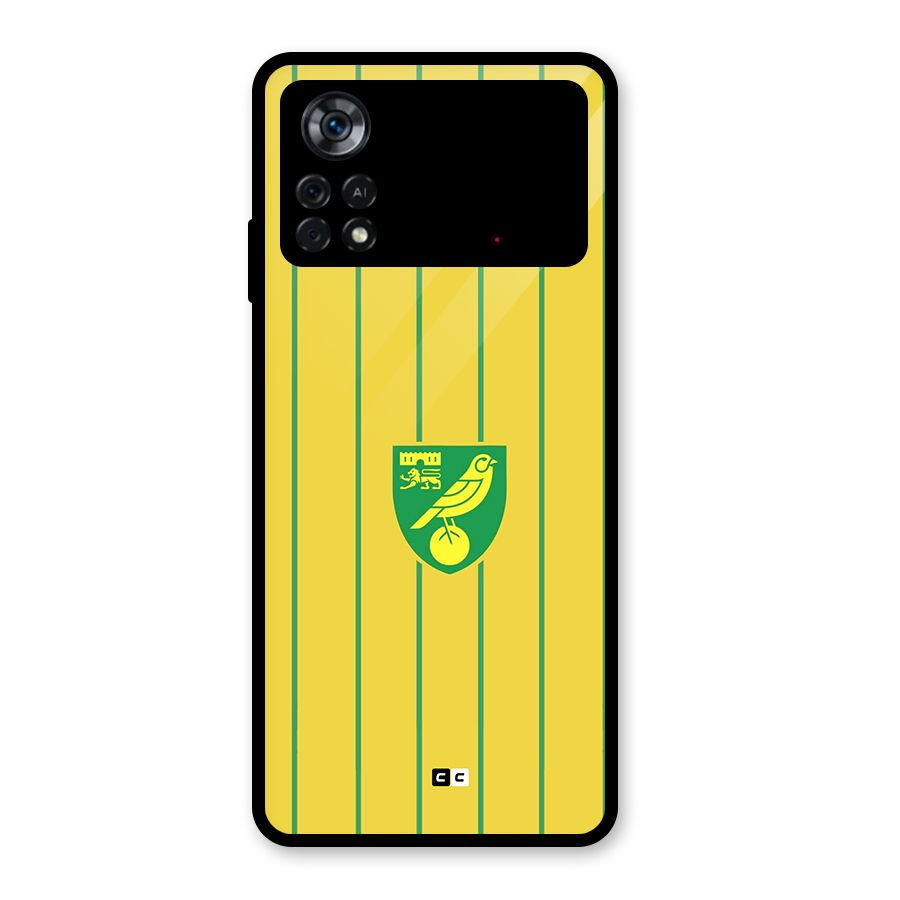 Norwich City Glass Back Case for Poco X4 Pro 5G