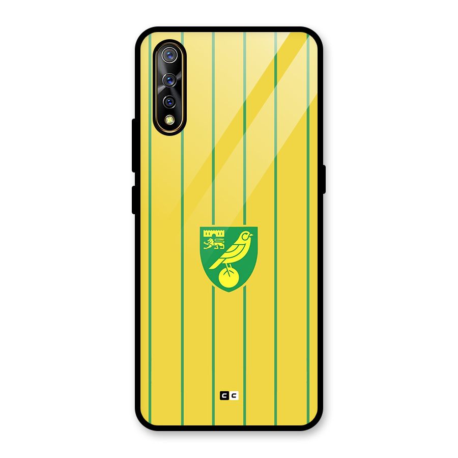 Norwich City Glass Back Case for Vivo S1