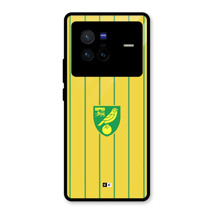 Norwich City Glass Back Case for Vivo X80