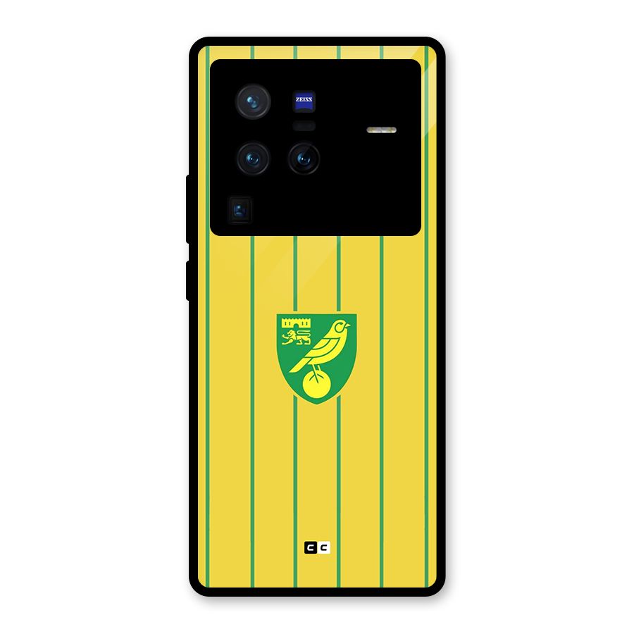 Norwich City Glass Back Case for Vivo X80 Pro
