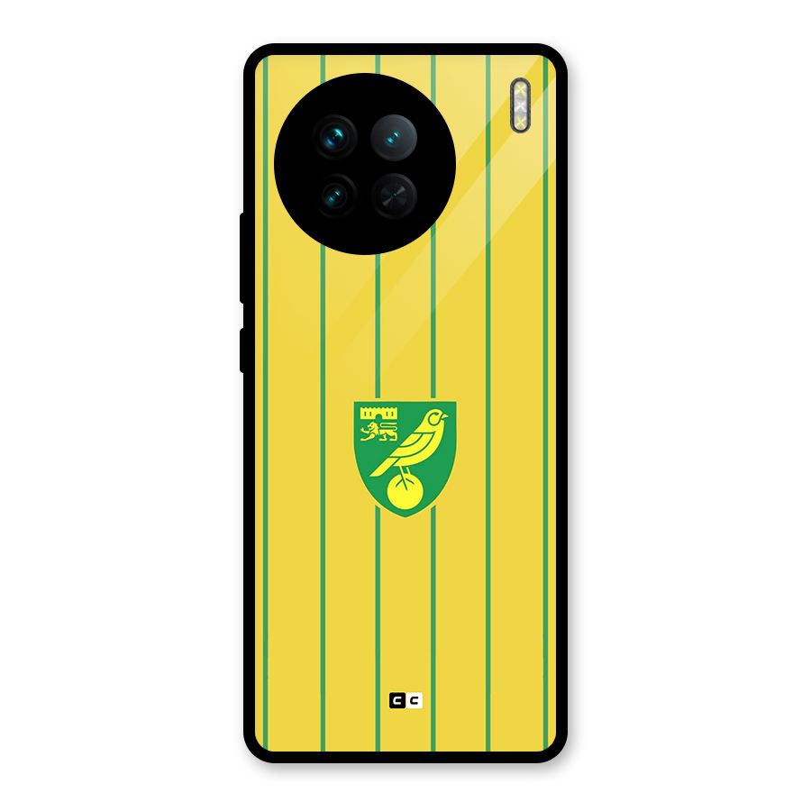 Norwich City Glass Back Case for Vivo X90