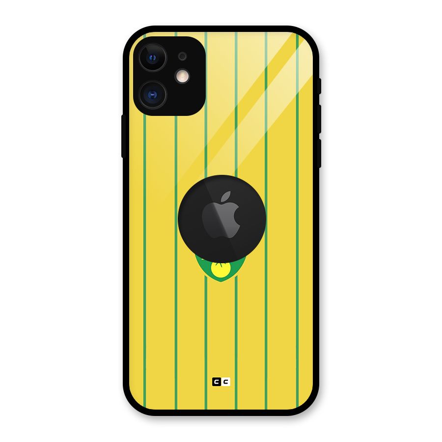 Norwich City Glass Back Case for iPhone 11 Logo Cut