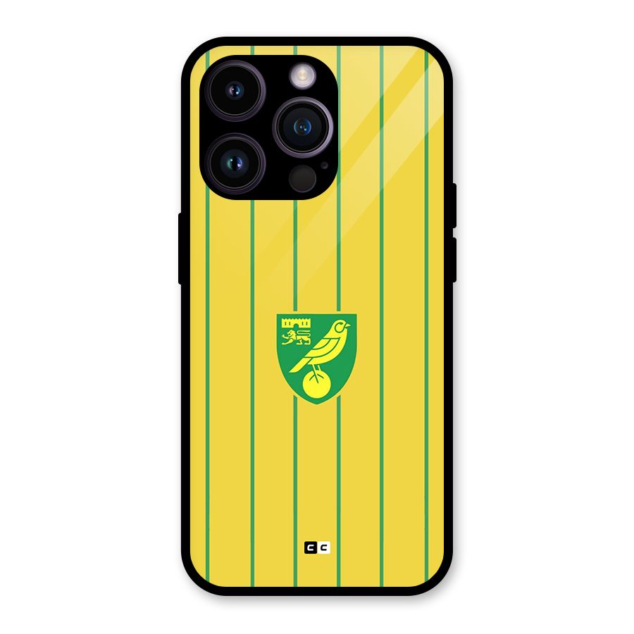 Norwich City Glass Back Case for iPhone 14 Pro