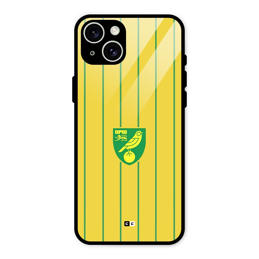 Norwich City Glass Back Case for iPhone 15 Plus