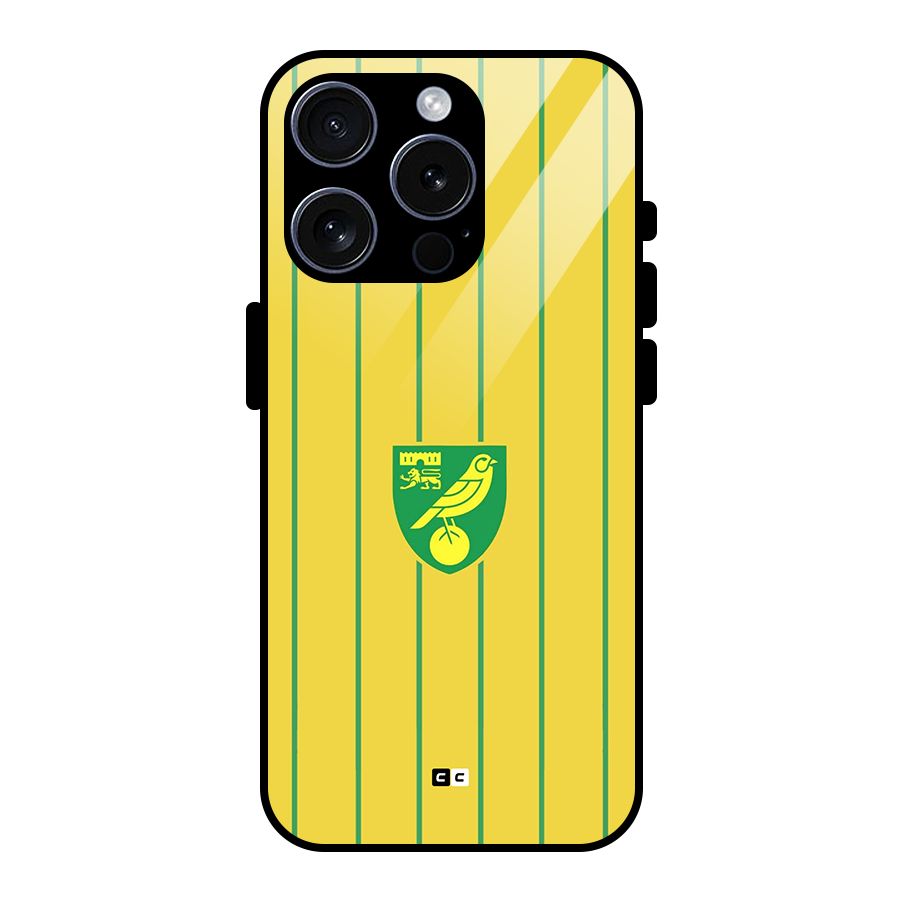 Norwich City Glass Back Case for iPhone 15 Pro