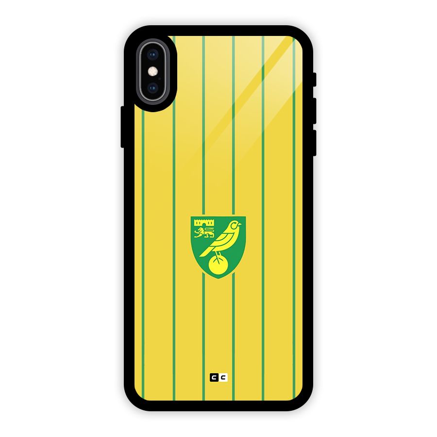 Norwich City Glass Back Case for iPhone XS Max