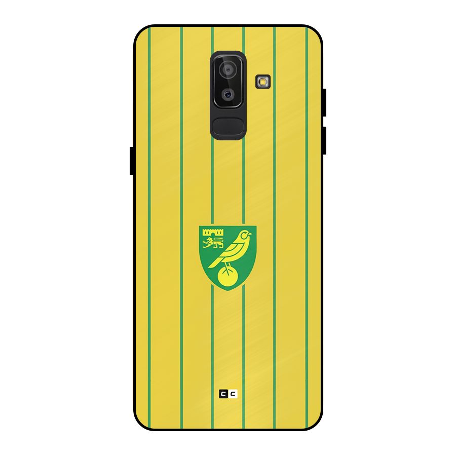 Norwich City Metal Back Case for Galaxy J8