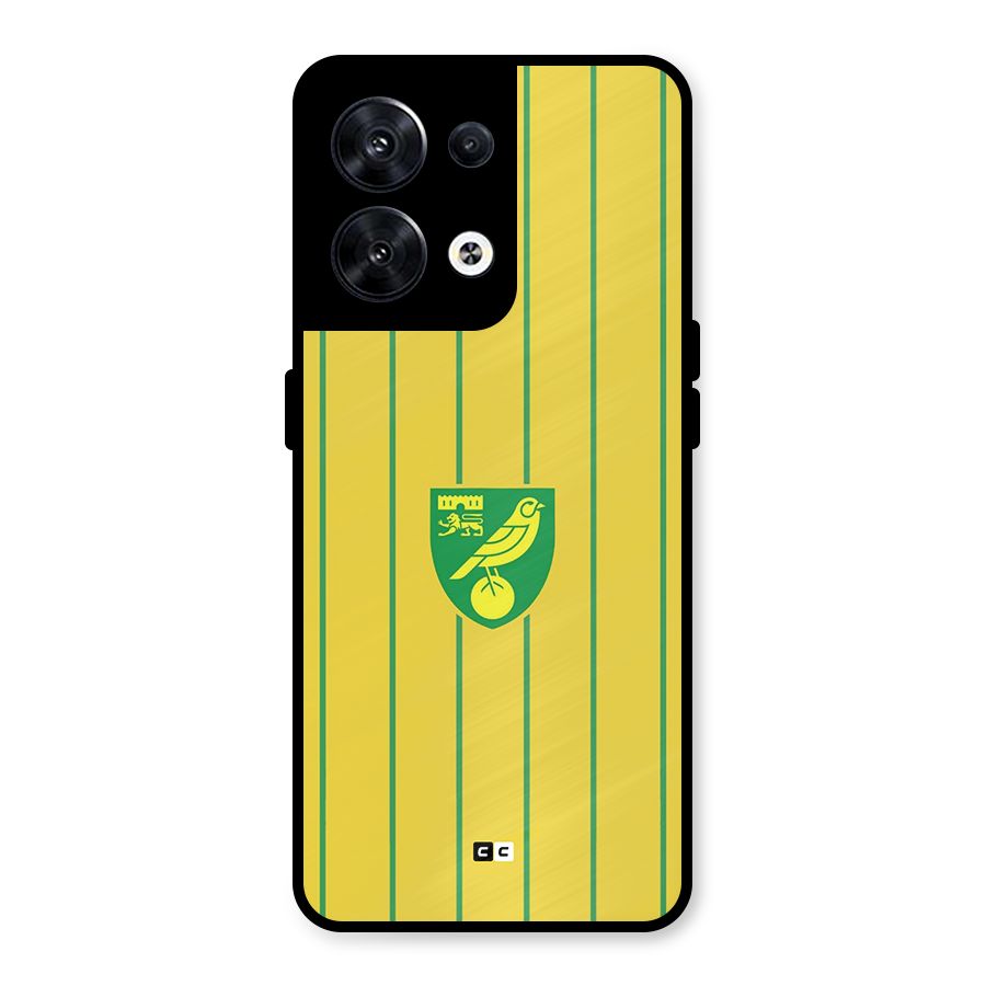 Norwich City Metal Back Case for Oppo Reno8 5G