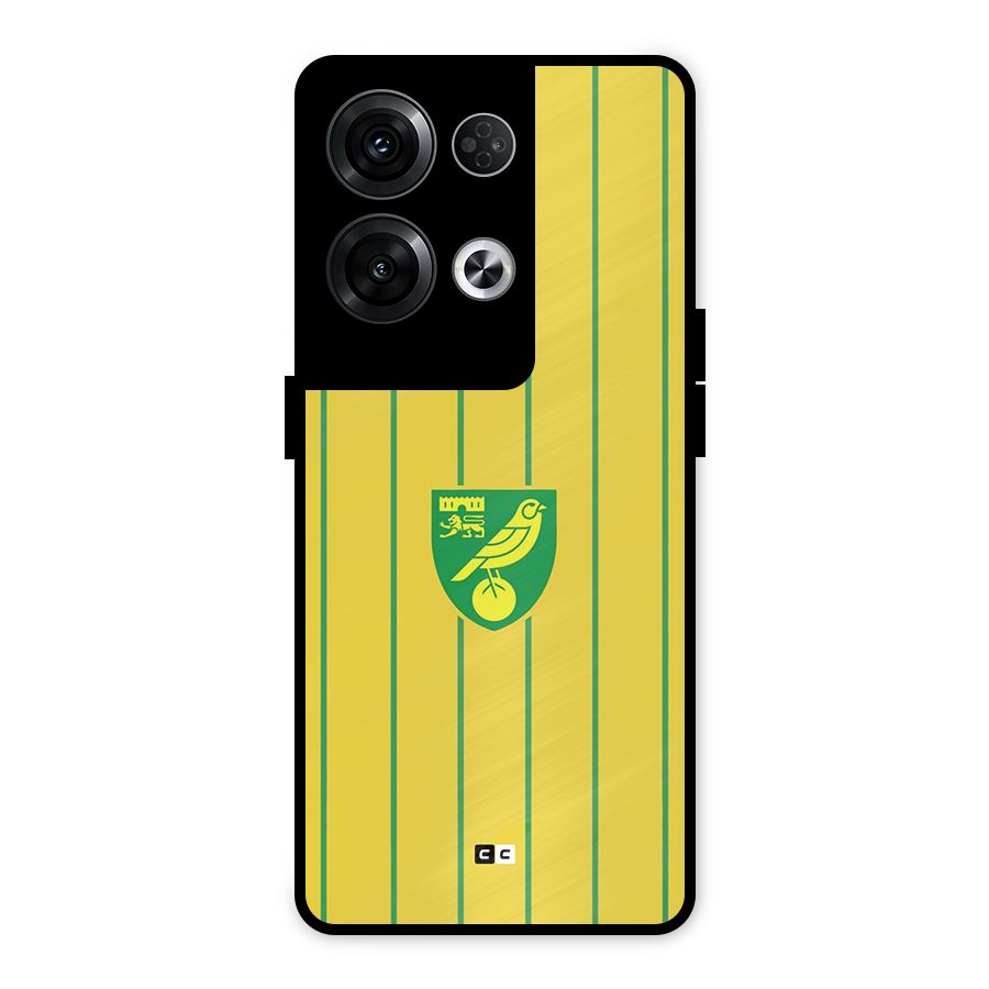Norwich City Metal Back Case for Oppo Reno8 Pro 5G