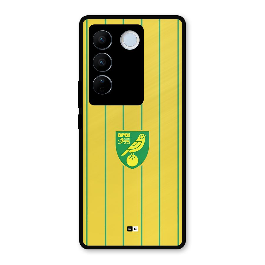 Norwich City Metal Back Case for Vivo V27