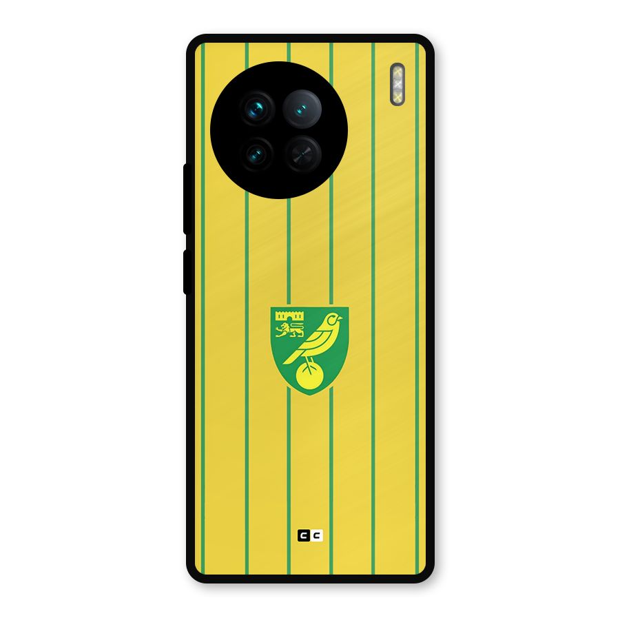 Norwich City Metal Back Case for Vivo X90